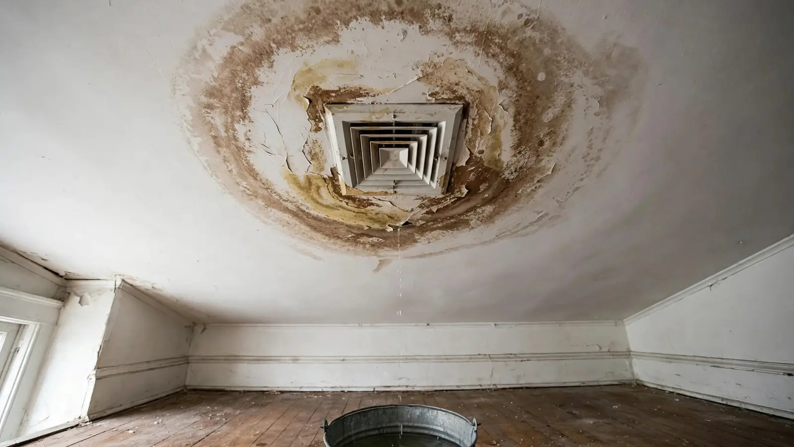 Condensate drain line and PVC pipe at the air handler